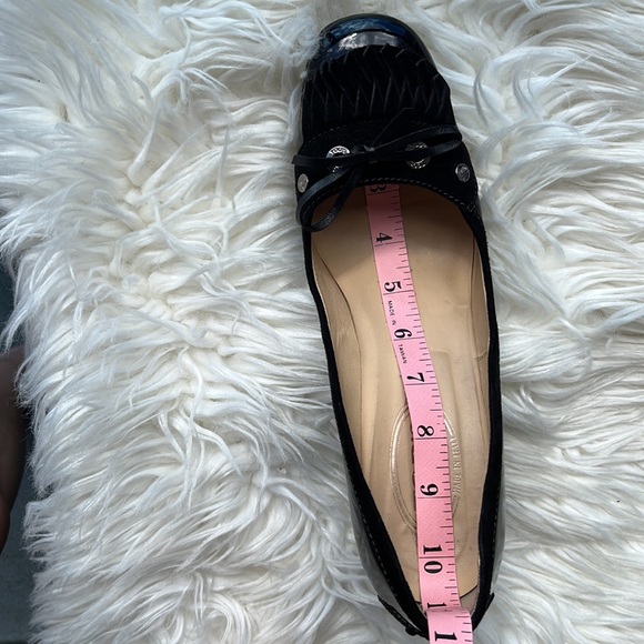 Tod’s Black Patent Leather/Suede Fringe Loafer Pumps Heels - Picture 7 of 16